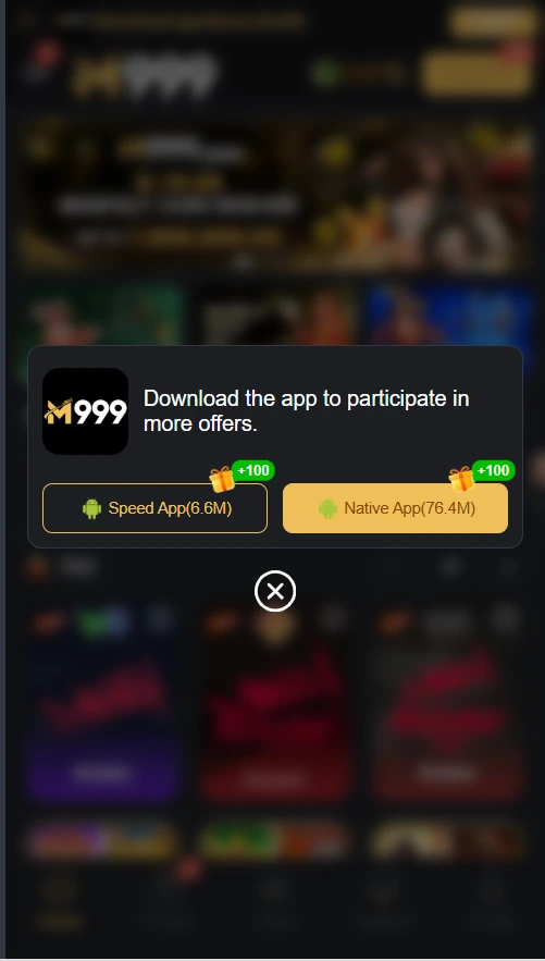 M999 Game Android game lobby